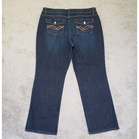 Nine West Jeans West End Bootcut Women's 16/32 Average High Rise Blue Denim - Picture 14 of 16